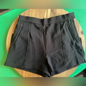 H&M High Waisted Black Dress Shorts